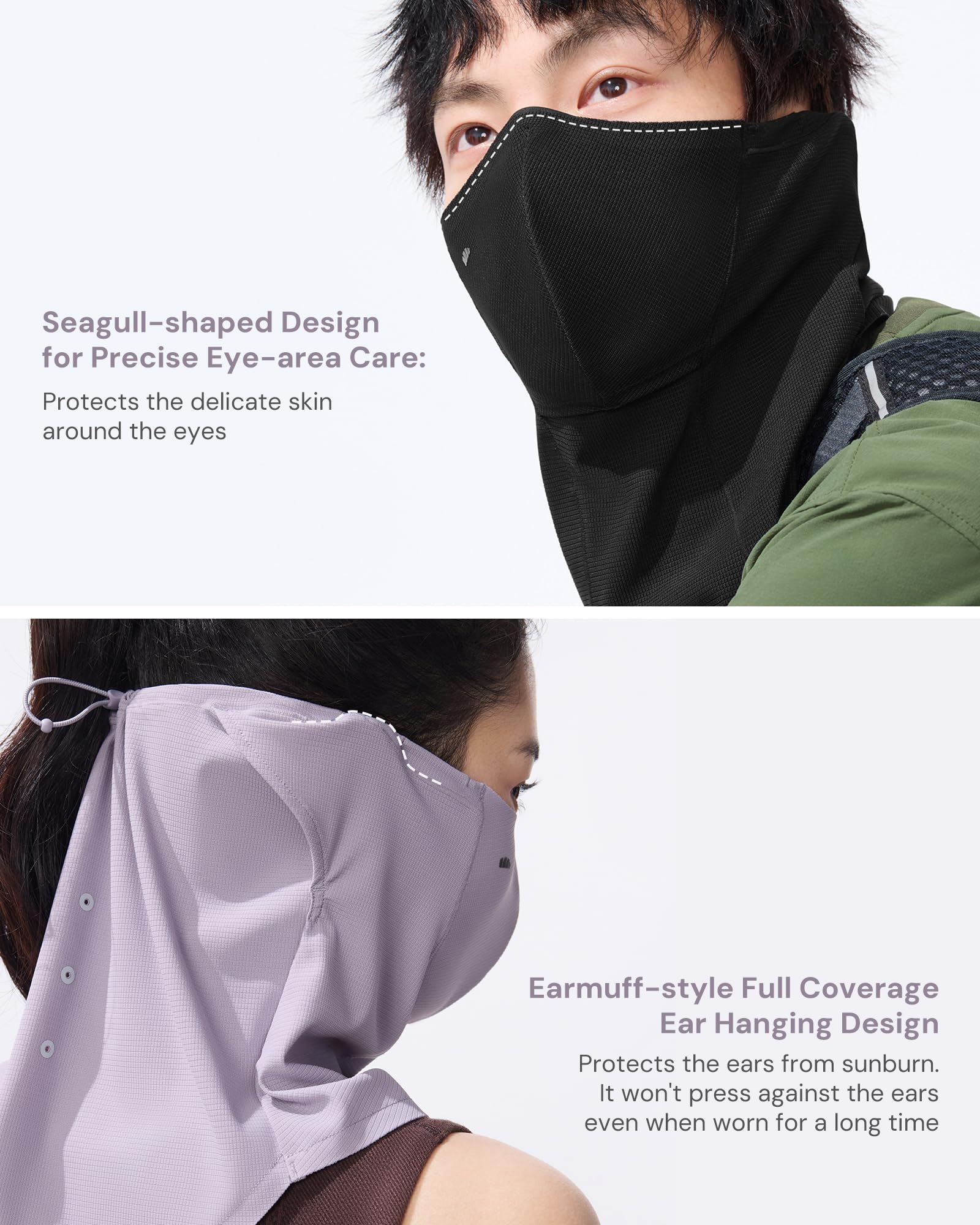 BENEUNDER Balaclava UV Sun Protection Face Cover UPF50+ Breathable Cooling Neck Gaiter Unisex Summer Outdoor Hiking Fishing - Image 5
