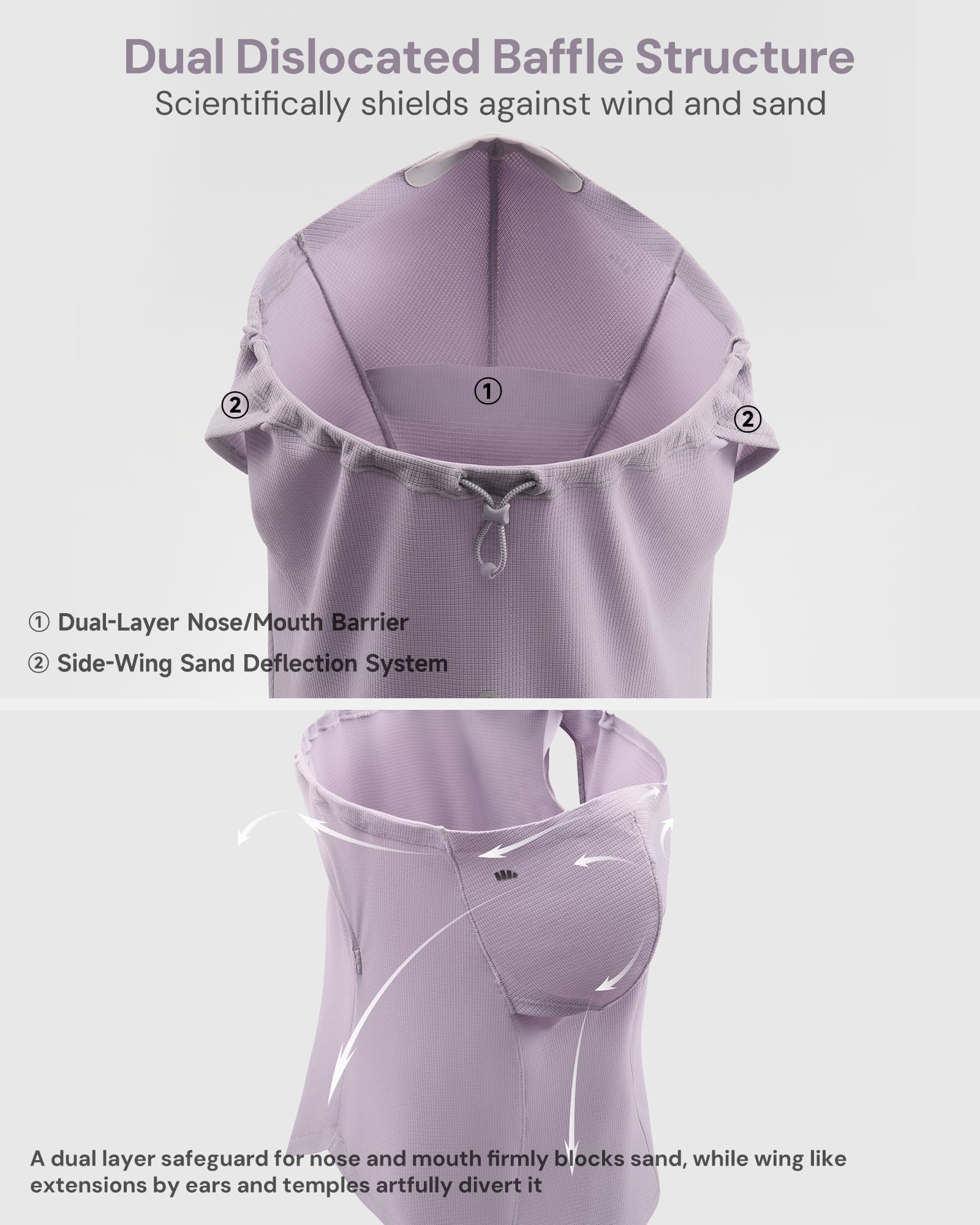 BENEUNDER Balaclava UV Sun Protection Face Cover UPF50+ Breathable Cooling Neck Gaiter Unisex Summer Outdoor Hiking Fishing - Image 6