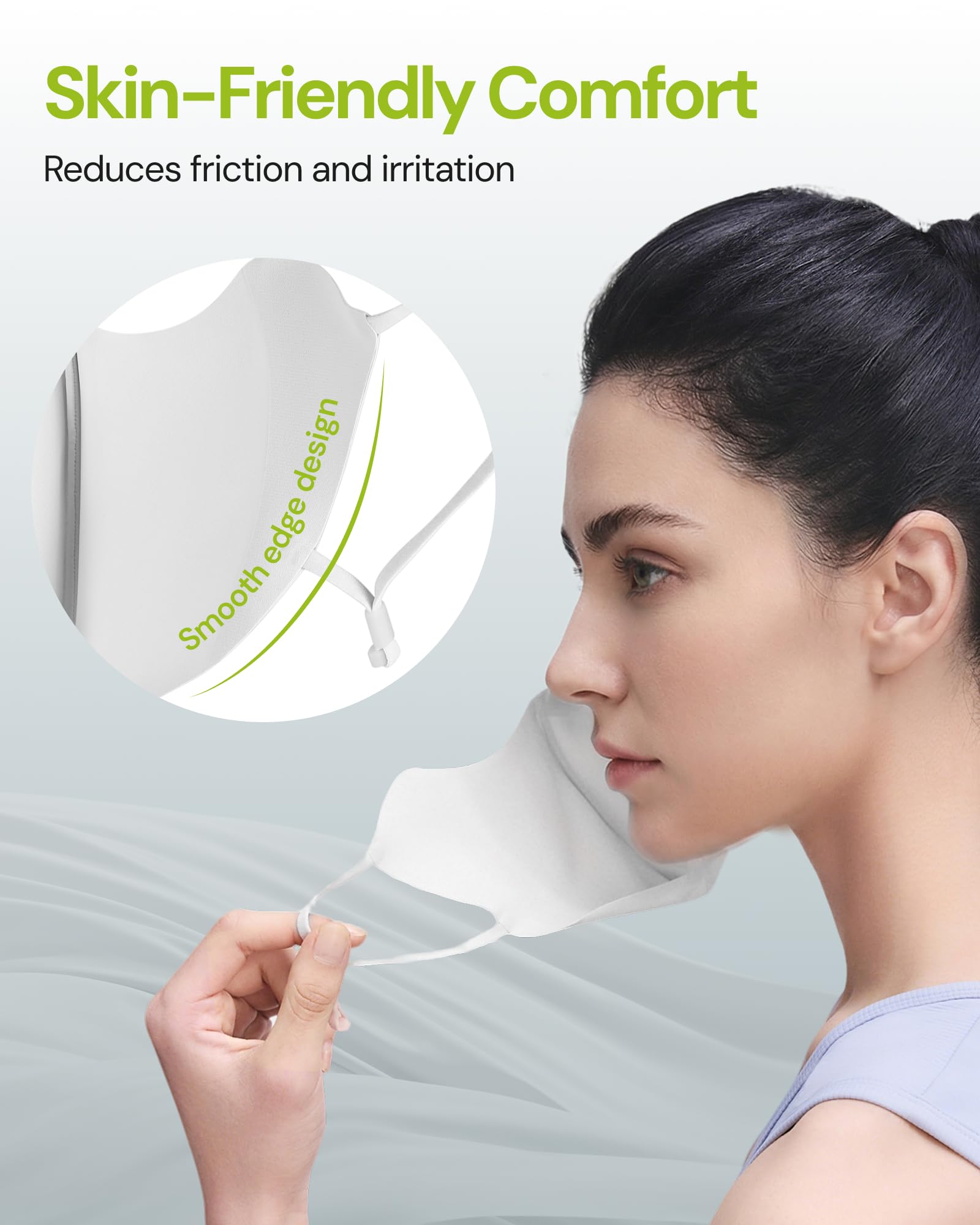 BENEUNDER Cooling Face Cover UV Sun Protection UPF 50+ Breathable 3D Structured Design for Summer Outdoor Unisex - Image 6