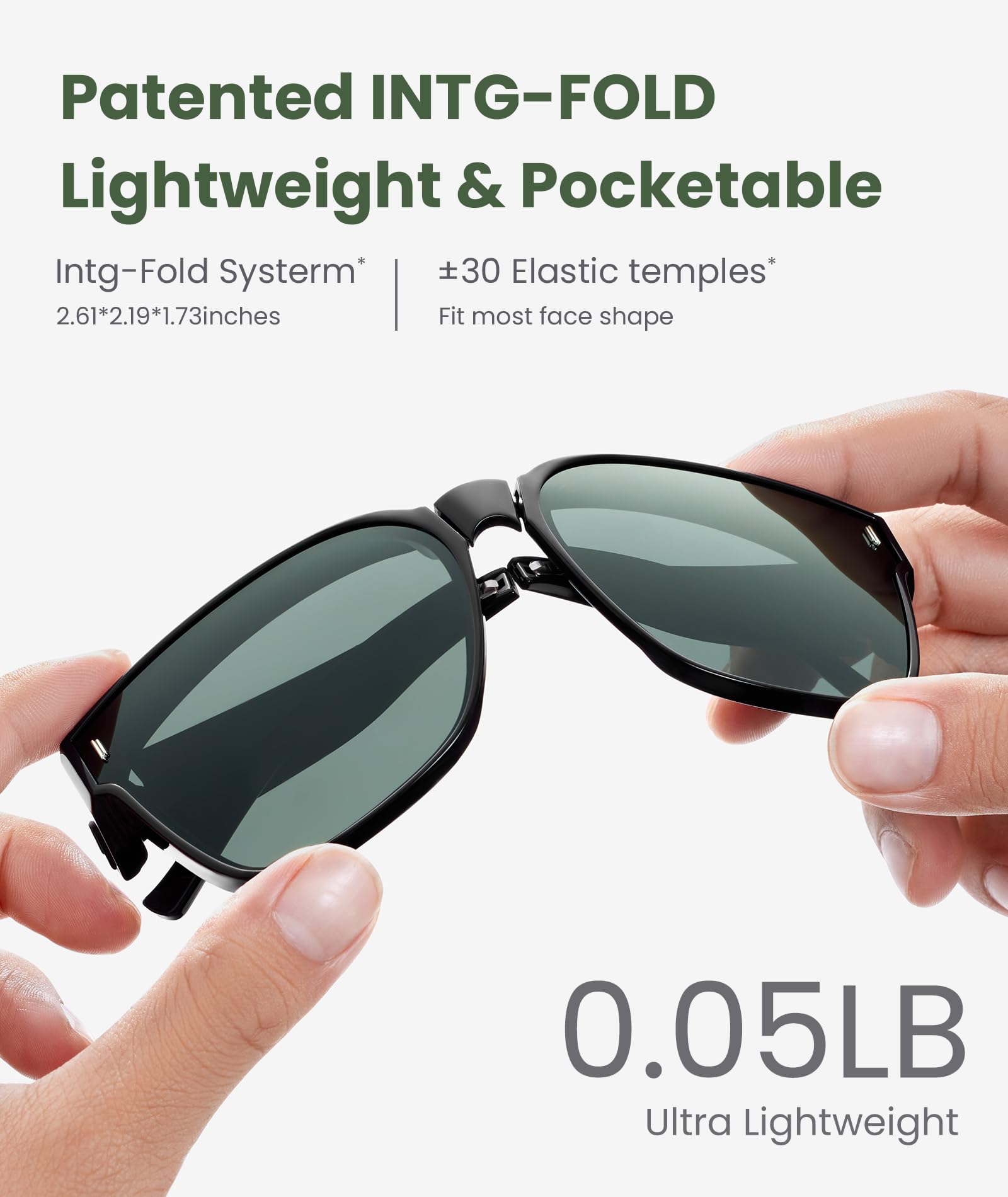 BENEUNDER Polarized Fit Over Sunglasses for Womens & Men, Lightweight Folding Sunglasses for Nearsightedness - Image 6