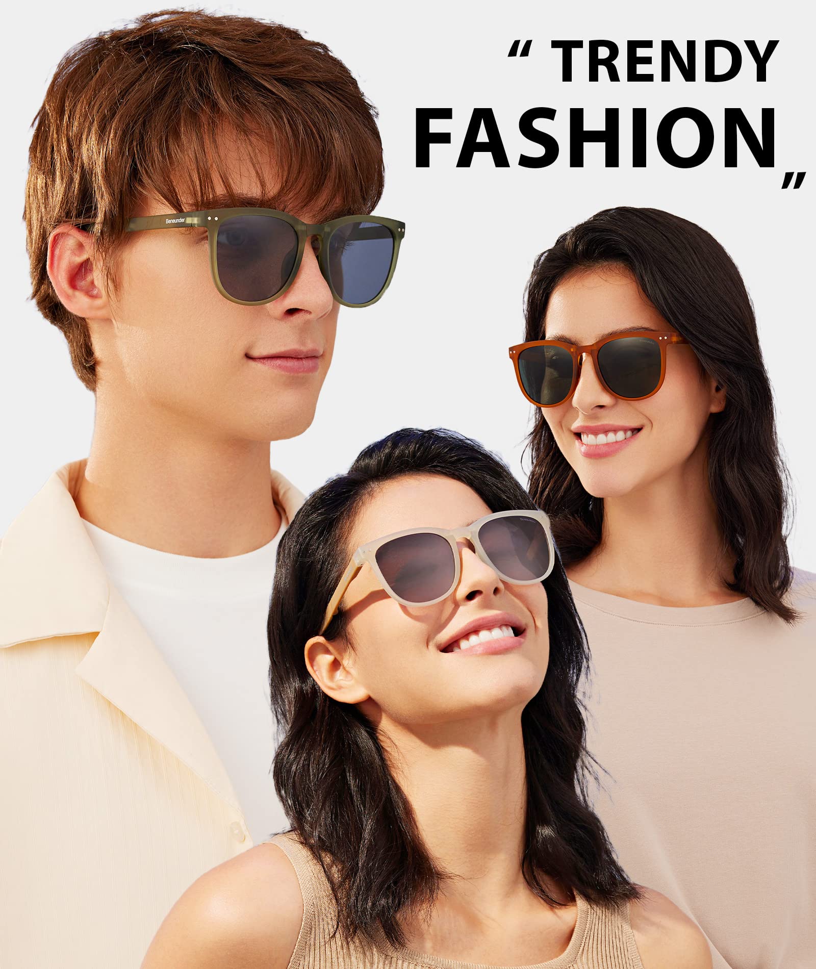 BENEUNDER Polarized Sunglasses for Men Women, Ultra Lightweight Folding Sunglasses with Organizer - Image 6