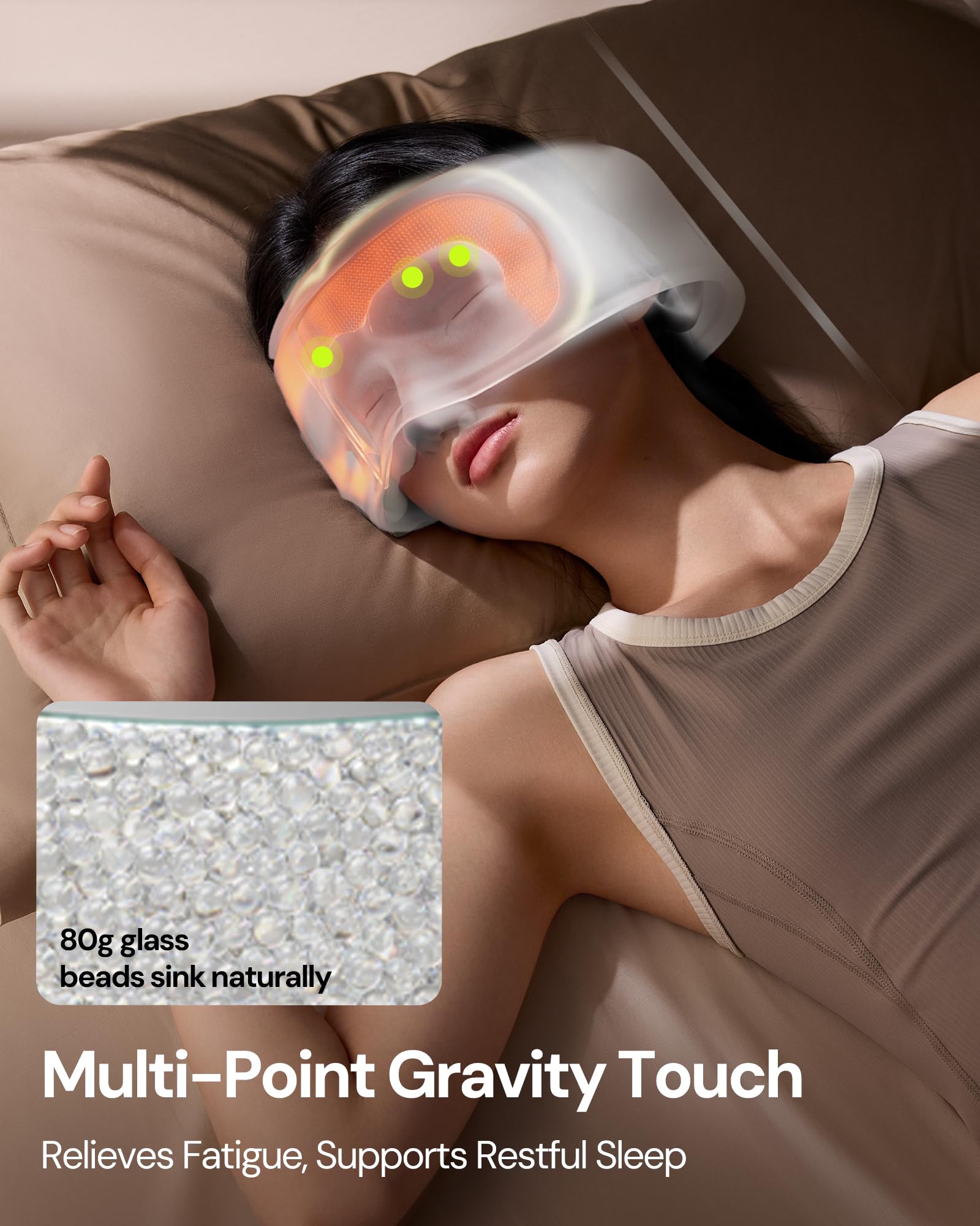 BENEUNDER Sleep Mask for Women Men,3D Contoured Cup Weighted Eye Mask, 100% Light Blockout Blindfold for Flight Nap Travel - Image 4