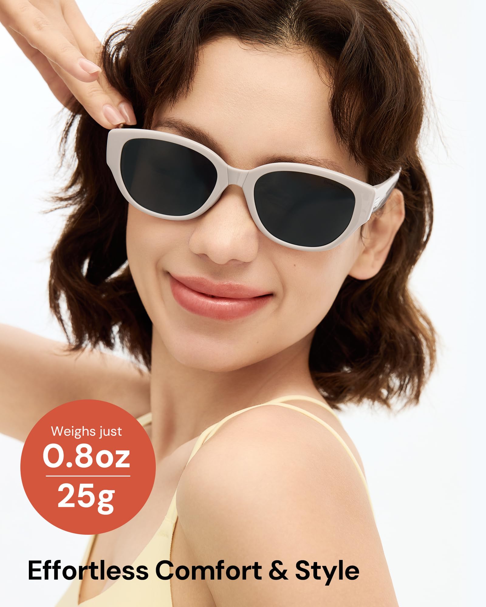 BENEUNDER Women's Polarized Sunglasses - UV400 Trendy Folding Lightweight Shades, Retro Classic Designer Style - Image 4